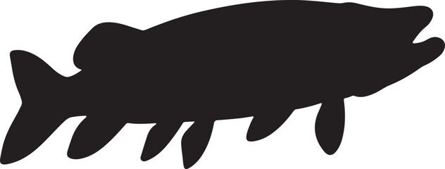 NORTHERN PIKE FISH SILHOUETTE