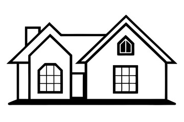 House and Real Estate silhouette vector illustration