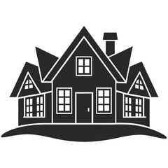 House and Real Estate silhouette vector illustration