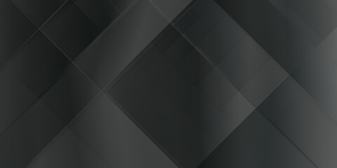 dark black Geometric banner design for design, Black color abstract background with ultramodern various geometric lines, minimalist background in black tones with luxury geometric stripes.