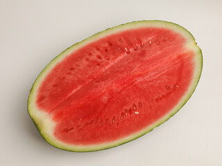 Sliced watermelon on white background