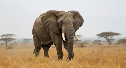 Majestic Elephant Roaming the Savannah