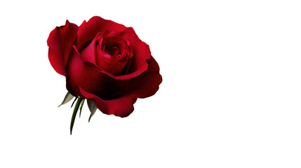 Red rose on white background

