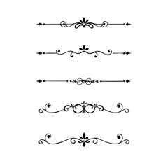 Text dividers with hearts doodle set. Wedding decorative elements. Divider ornament, borders, lines. Hand drawn vector illustration isolated on white background
