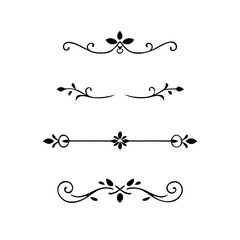 Text dividers with hearts doodle set. Wedding decorative elements. Divider ornament, borders, lines. Hand drawn vector illustration isolated on white background
