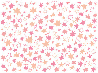 手描き背景　星　ピンク　キラキラ