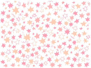 手描き背景　星　ピンク　キラキラ