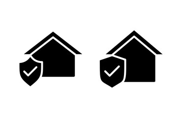 home insurance icon vector illustration. home protection sign and symbol