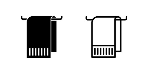 A towel icon, ideal for indicating hotel amenities, bathroom facilities, spa services, and cleanliness.