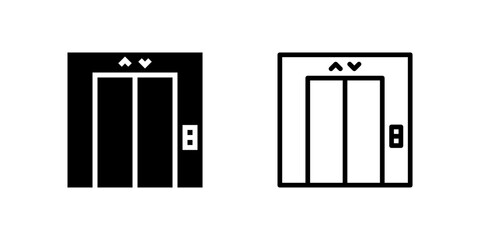 An elevator or lift icon, essential for navigation, accessibility, hotel facilities, and building signage.