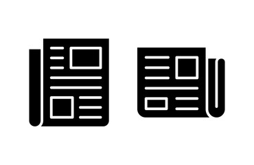 Newspaper icon vector illustration. news paper sign and symbolign