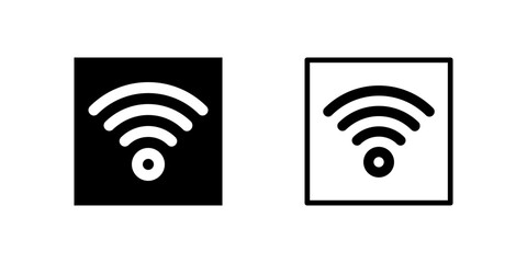 An internet or WiFi facility icon, essential for indicating connectivity, hotspot, hotel amenities, and digital services.