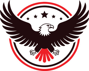 Eagle Emblem in Circular Design