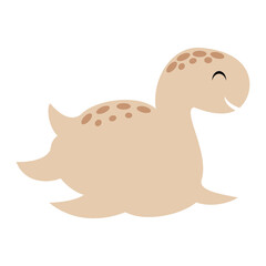 Cute dinosaurs clipart. Cute fantasy animal clipart. Hand draw vector illustration in flat style
