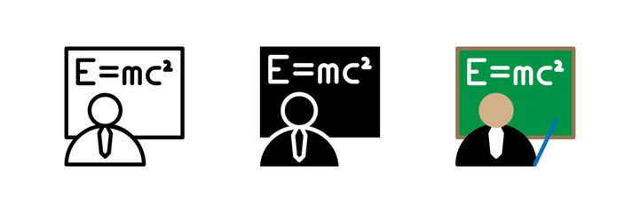 A teacher or professor icon, ideal for representing educators, mentors, instruction, and academic professionals.