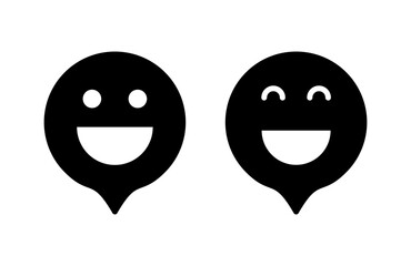 smile icon vector illustration. smile emoticon icon. feedback sign and symbol