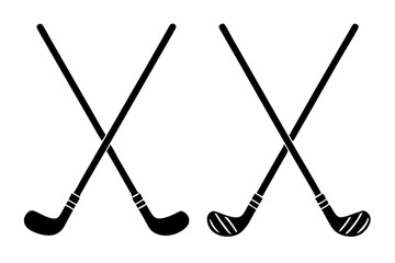 Hockey Sticks silhouette vector illustration