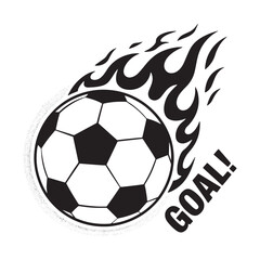 Flaming Soccer Ball Vector &ndash; Sports Logo or Icon Design