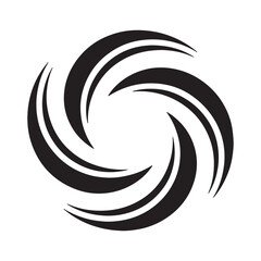 Obraz premium Abstract Circular Swirl Vector – Spiral Logo Symbol