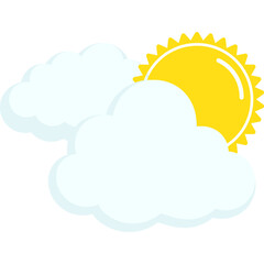 Cloud and Sun Illustration