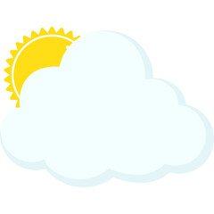 Cloud and Sun Illustration
