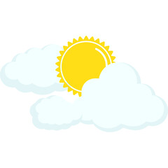 Cloud and Sun Illustration