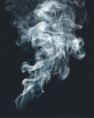 A plume of white smoke rising against a dark gray background image art