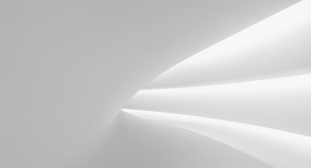 Abstract Minimalist White Curves