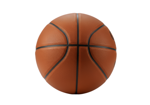Basketball on Transparent Background Sports Equipment Still Life