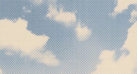 Halftone Cloudscape: Sky Texture
