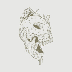 skull bones and ice cream