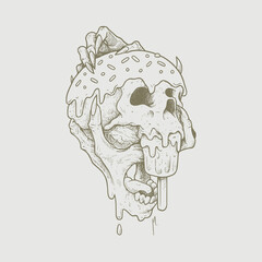 skull bones and ice cream