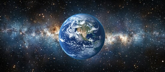 Naklejka premium Earth in the vast expanse of space