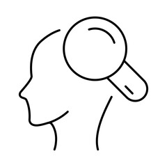 Thinking Brain Icon. Ideas, Intelligence, Ai, Knowledge, Learning, Neuron, Creativity, Inspiration, Brainstorm, Mindset Icons Editable Stroke Vector Illustration