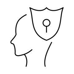 Thinking Brain Icon. Ideas, Intelligence, Ai, Knowledge, Learning, Neuron, Creativity, Inspiration, Brainstorm, Mindset Icons Editable Stroke Vector Illustration