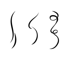 Vintage Set of calligraphic swashes swirling lines and flourishes