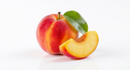 Fresh Nectarine with a Slice