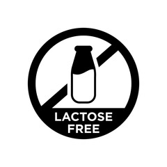 LACTOSE FREE black VECTOR LOGO SIGN SYMBOL logo