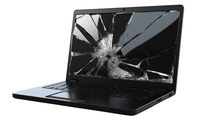 Shattered Laptop Screen Repair Needs a Broken Computer Display