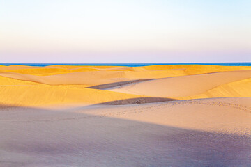 Dunes landscape, Maspalomas, Gran Canaria, Canary Islands, Spain.