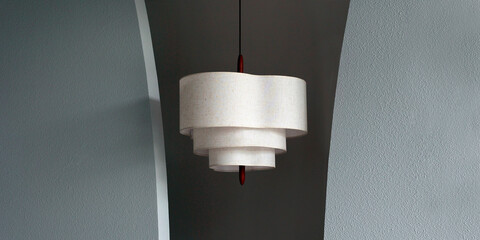 chandelier between two wall