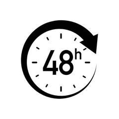 48 hour icon LOGO SIGN