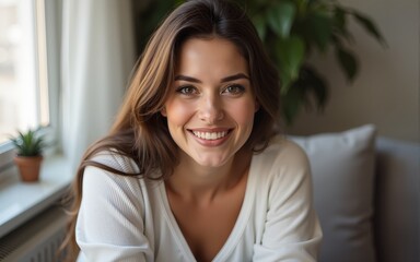 Young attractive woman mutual assistance female partners. High quality