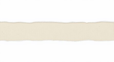 Torn Paper Strip on White