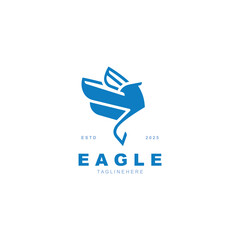Fototapeta premium Eagle Logo minimalist style design template. Falcon Logotype Emblem identity