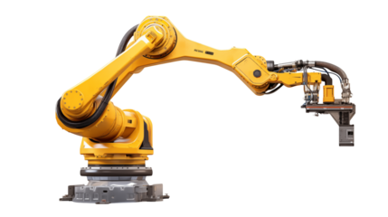 Industrial Robotic Arm Automation Technology Yellow Machine Manufacturing