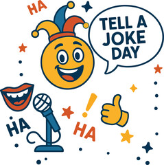 Tell a Joke Day Funny Emoji Clipart