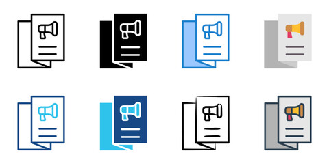 Banner icon set multiple style collection 
