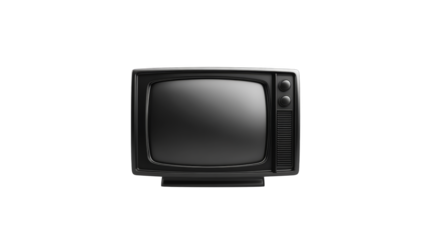 Vintage television set on a white background, retro media experience 