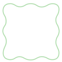 ポップなフレームのベクターイラスト。枠、四角、正方形、ふにゃふにゃ、素材、背景